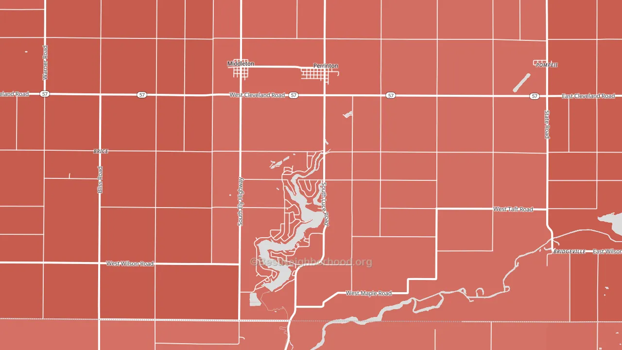 48871, MI block-group political-lean map