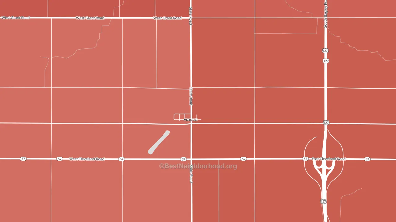48874, MI block-group political-lean map