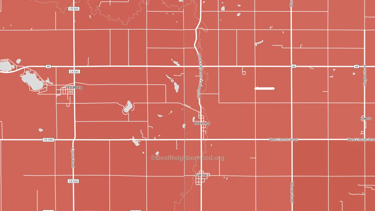 48877, MI block-group political-lean map
