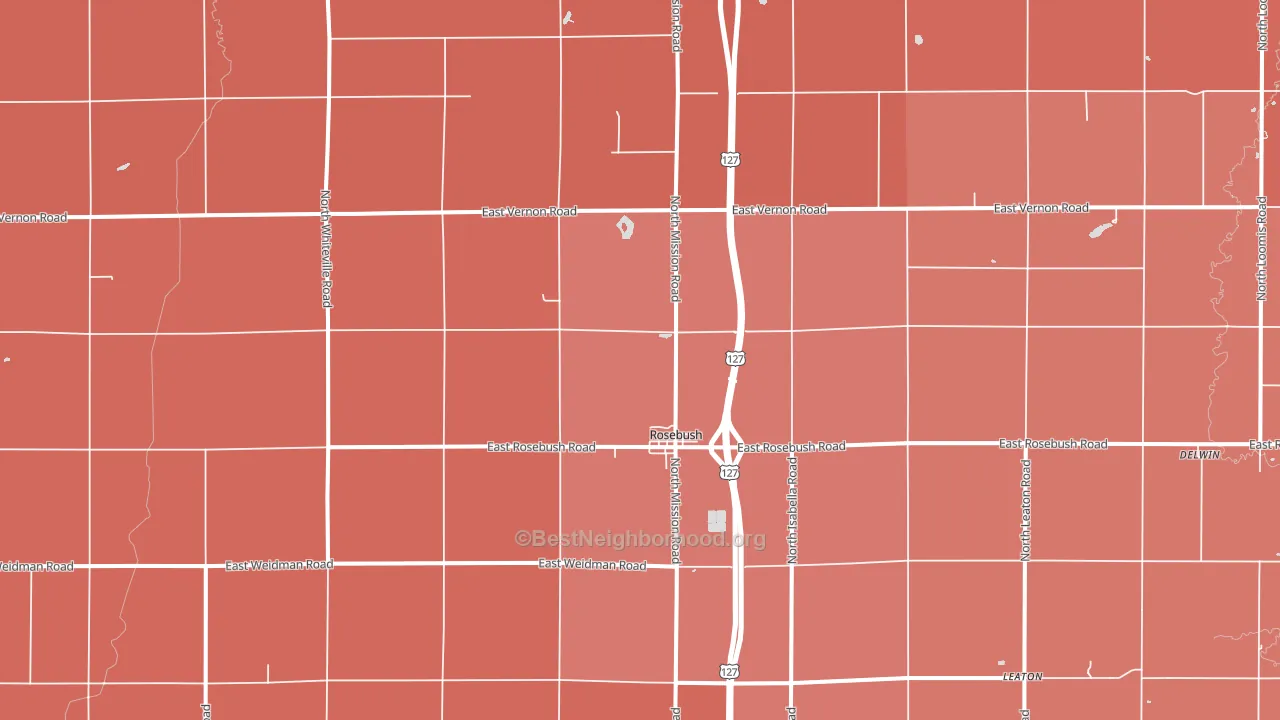 48878, MI block-group political-lean map