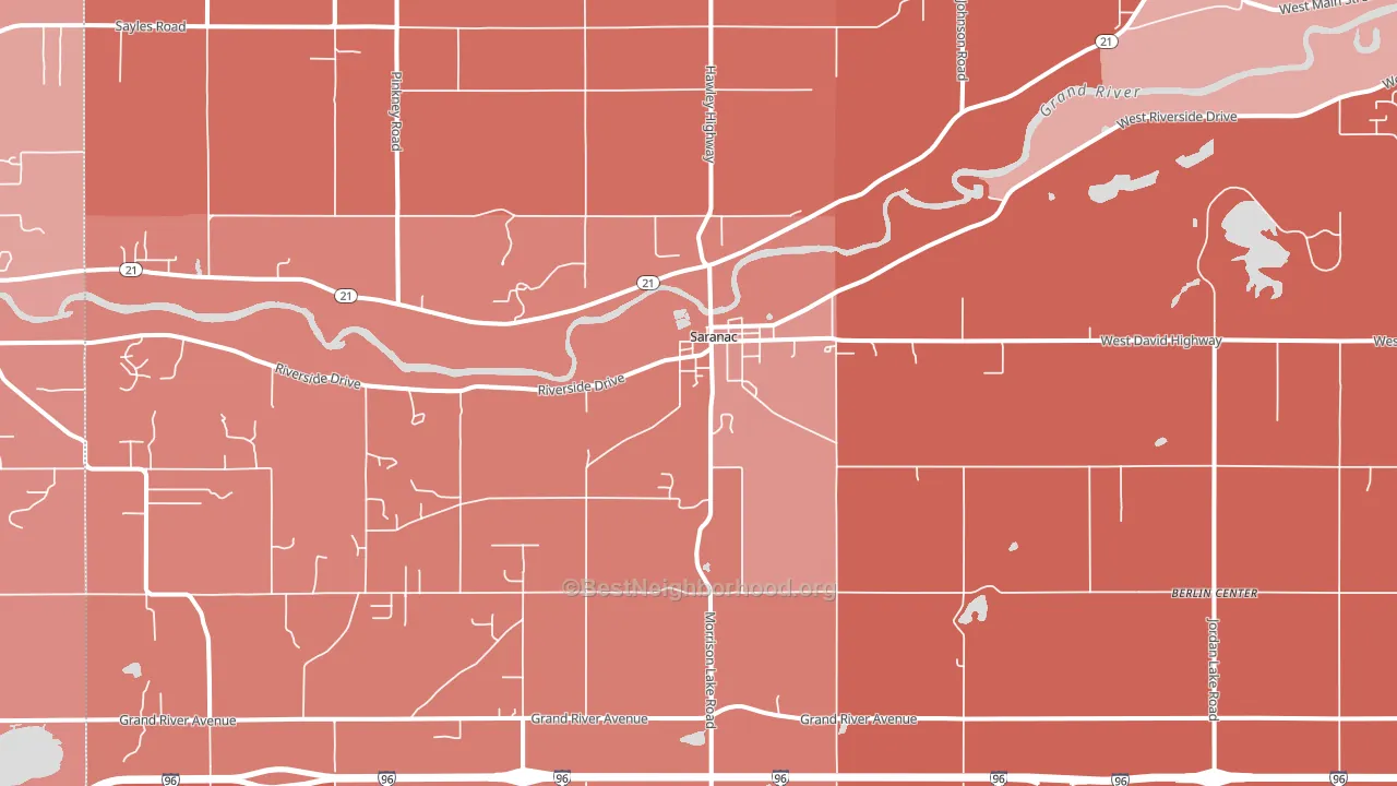 48881, MI block-group political-lean map