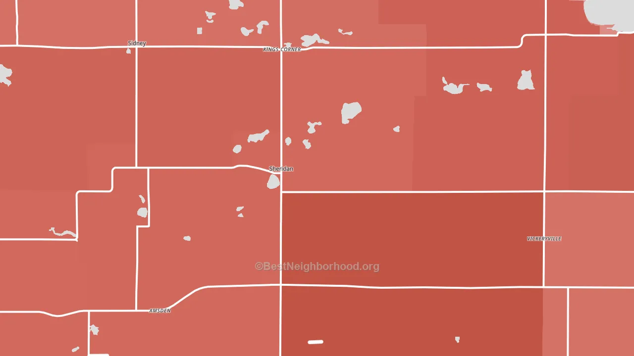 48884, MI block-group political-lean map