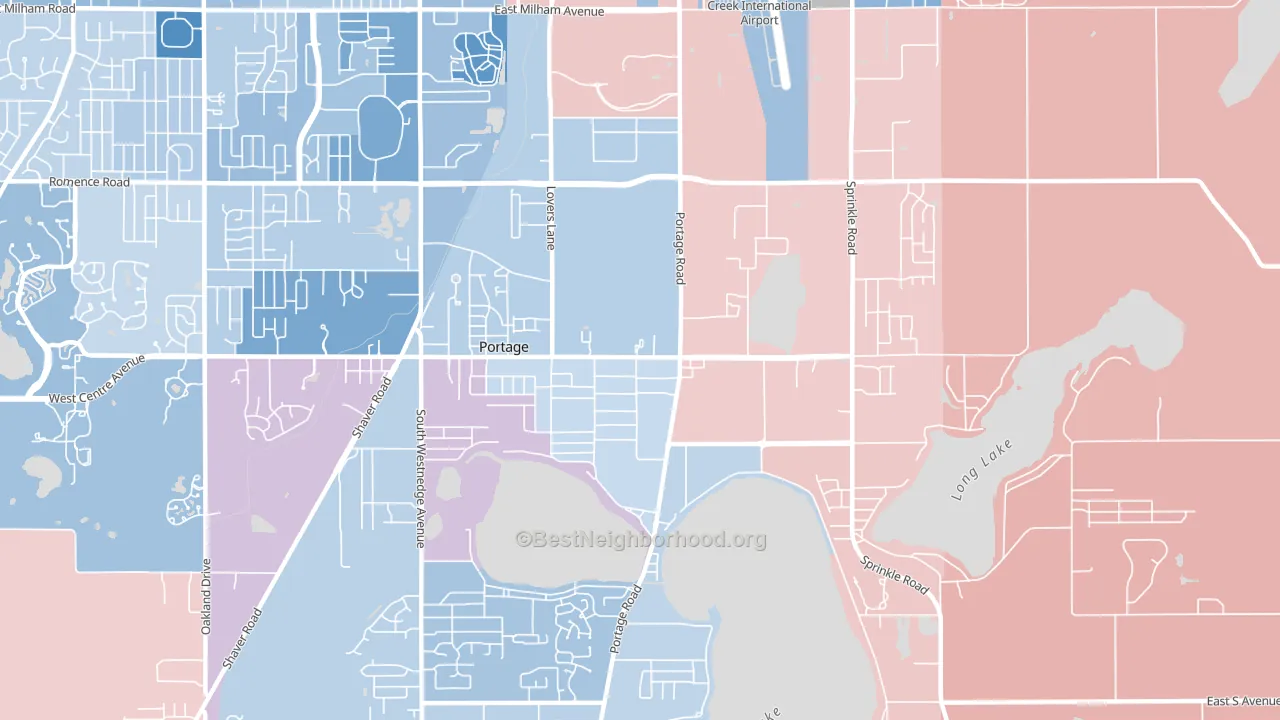 49002, MI block-group political-lean map