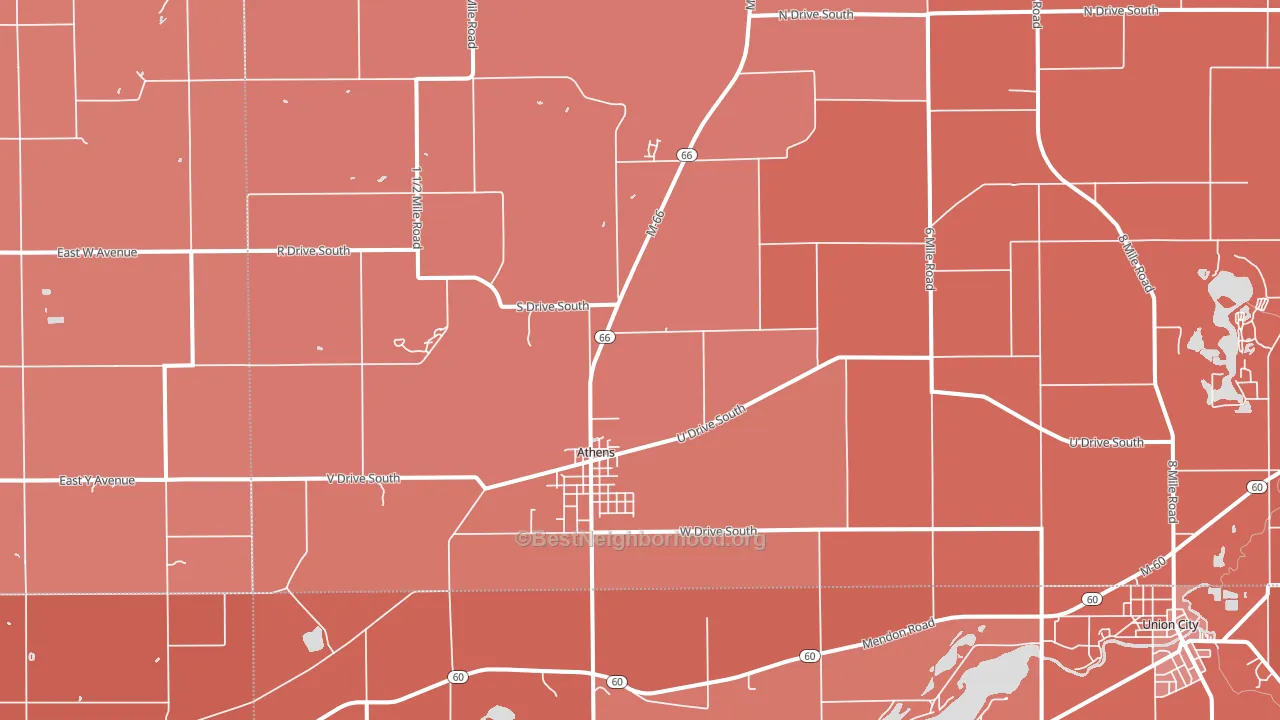 49011, MI block-group political-lean map