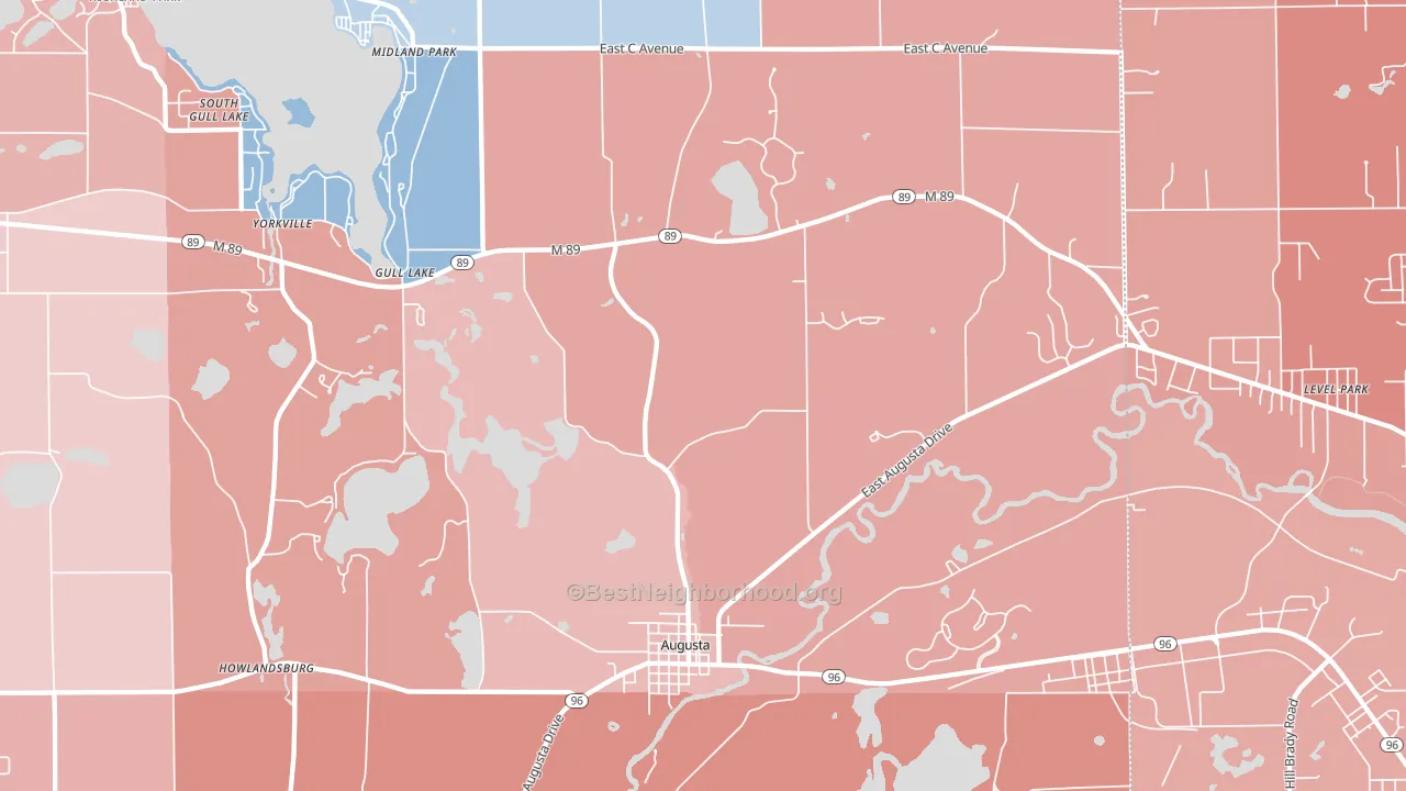 49012, MI block-group political-lean map