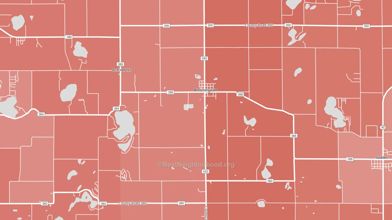 49026, MI block-group political-lean map