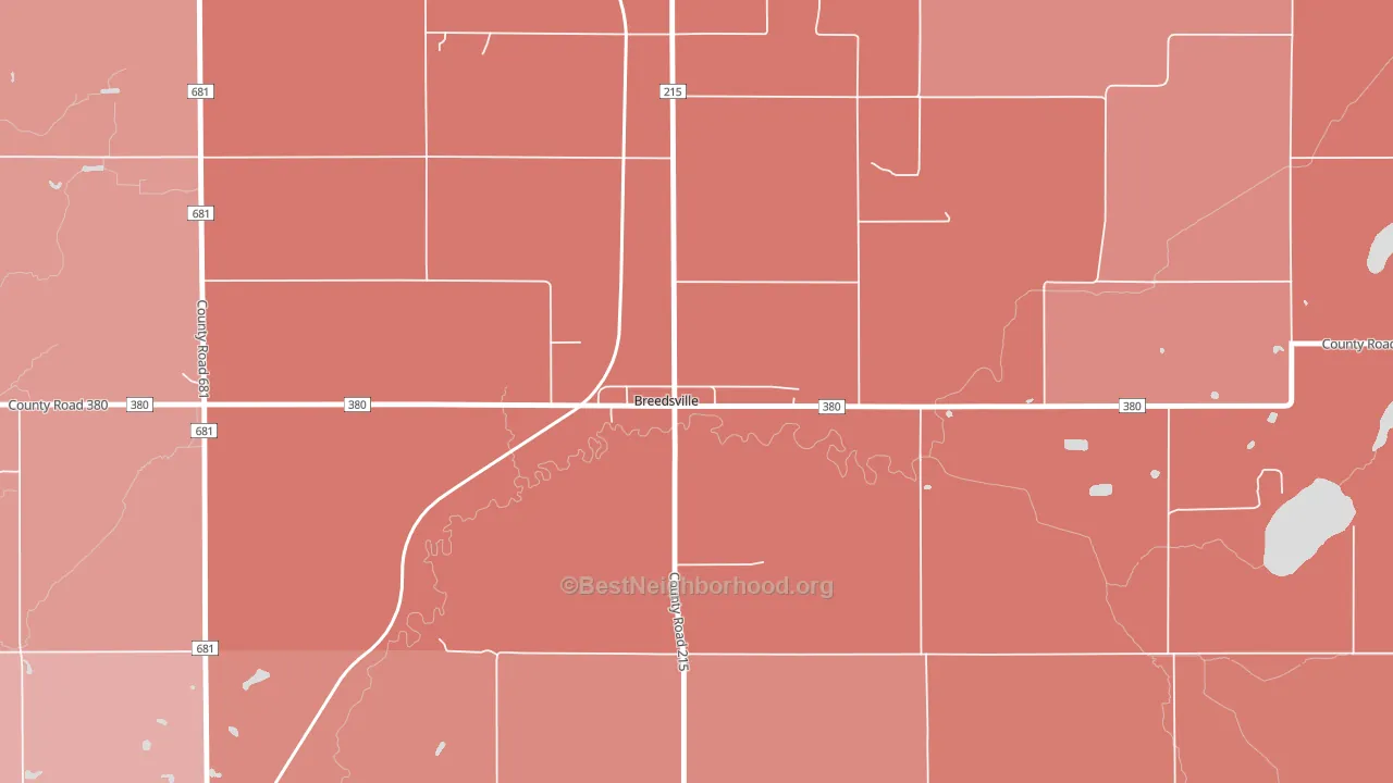 49027, MI block-group political-lean map