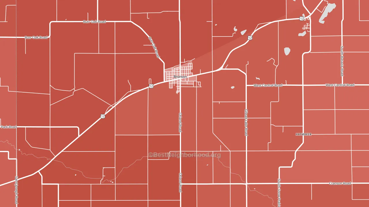 49028, MI block-group political-lean map