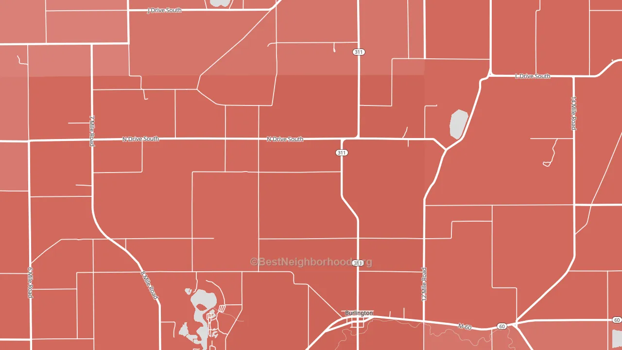 49029, MI block-group political-lean map