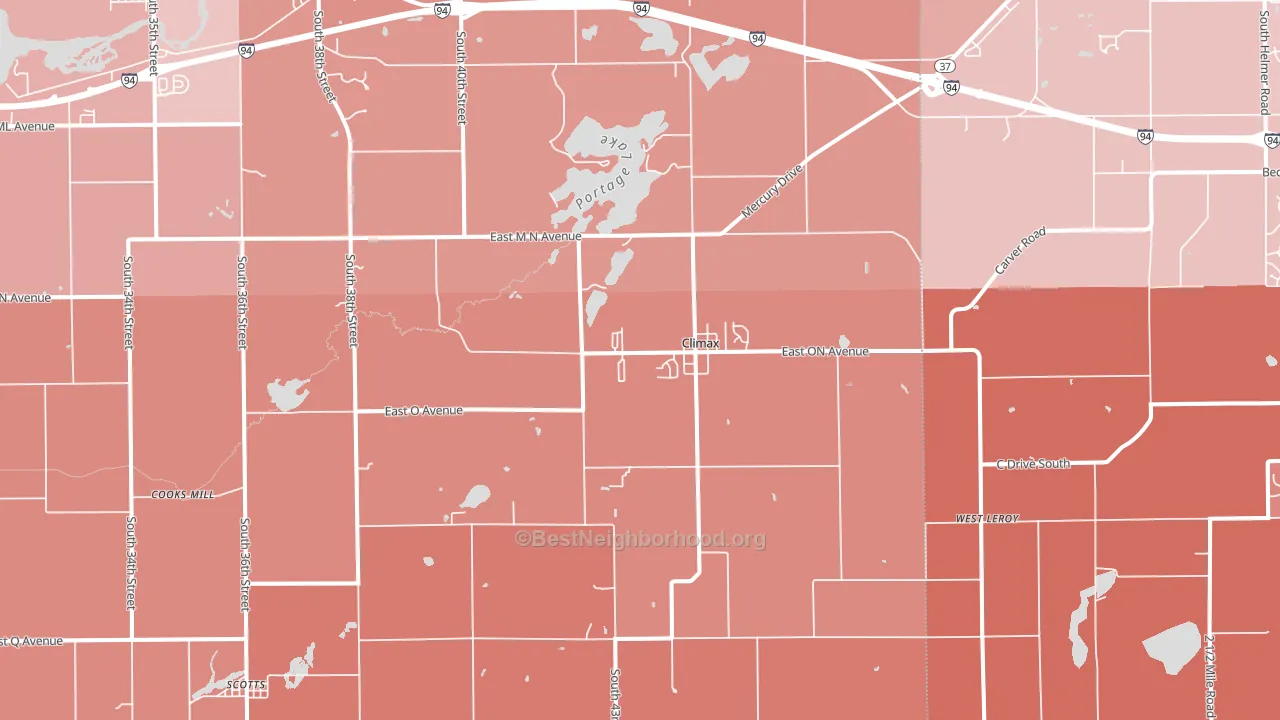 49034, MI block-group political-lean map