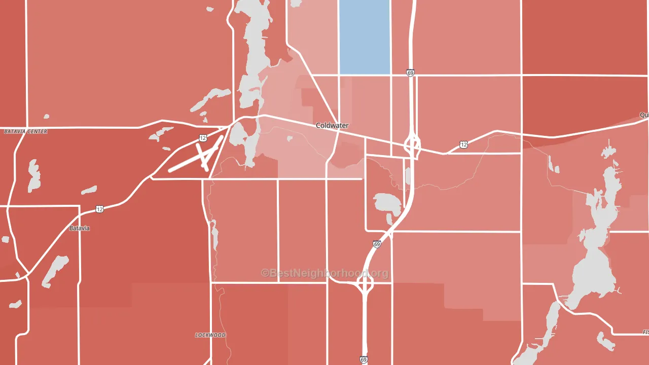 49036, MI block-group political-lean map