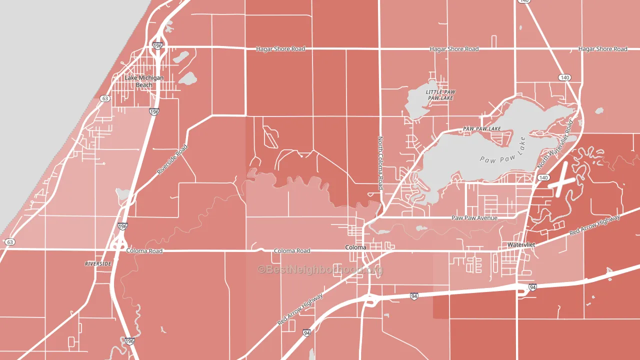 49038, MI block-group political-lean map