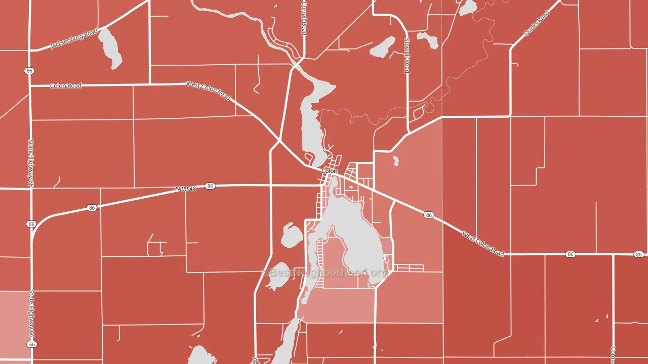 49040, MI block-group political-lean map