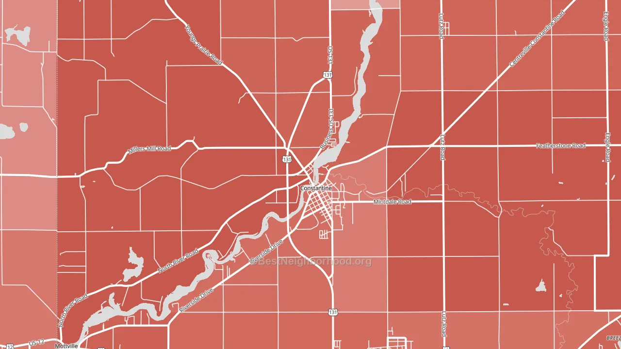 49042, MI block-group political-lean map