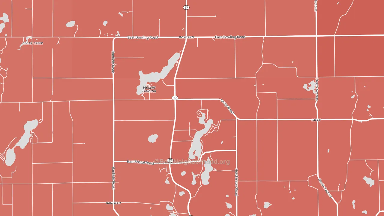 49050, MI block-group political-lean map