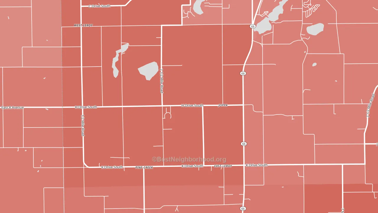 49051, MI block-group political-lean map