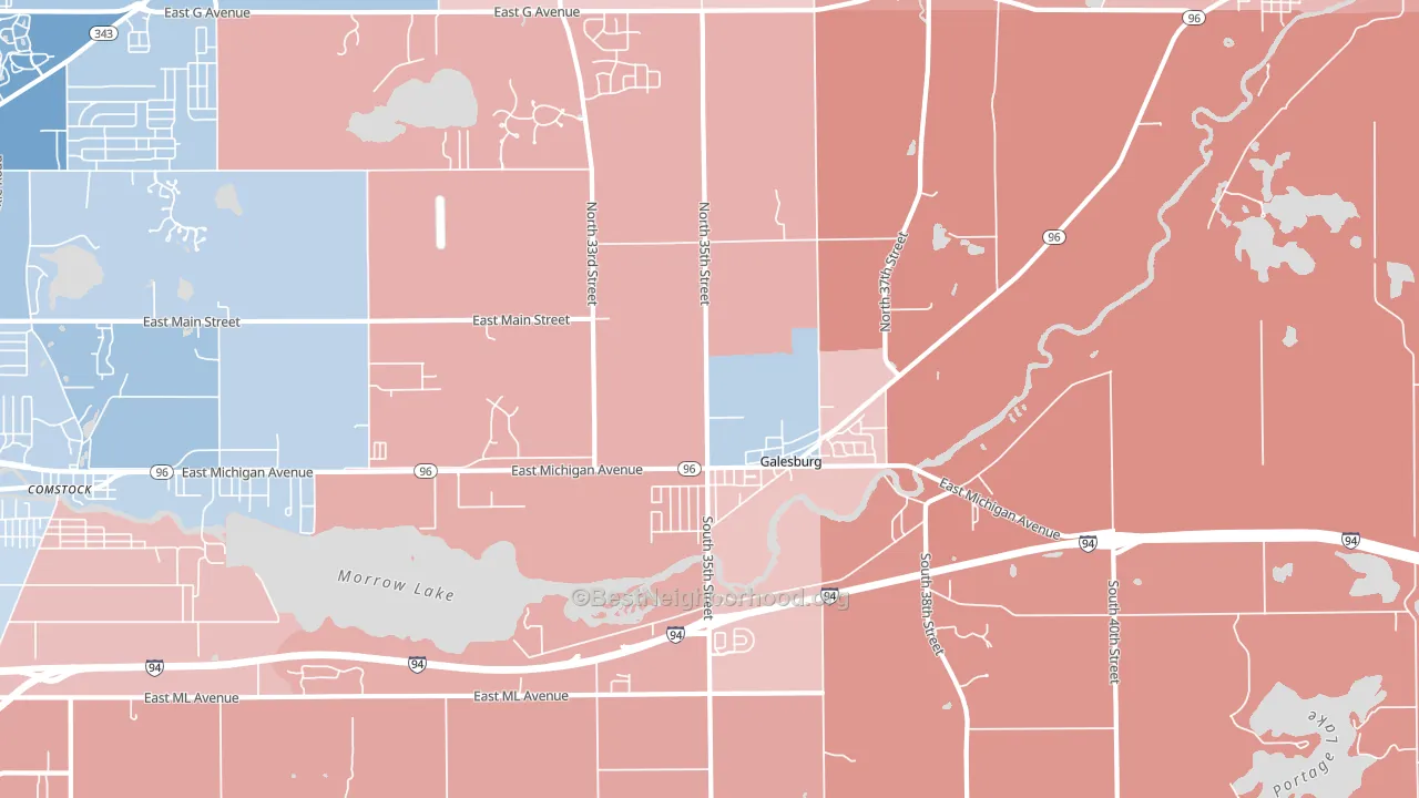 49053, MI block-group political-lean map