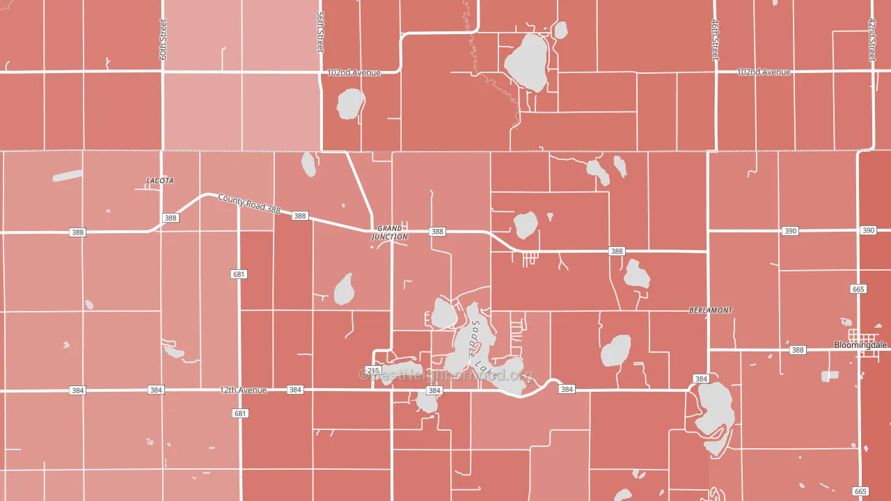49056, MI block-group political-lean map