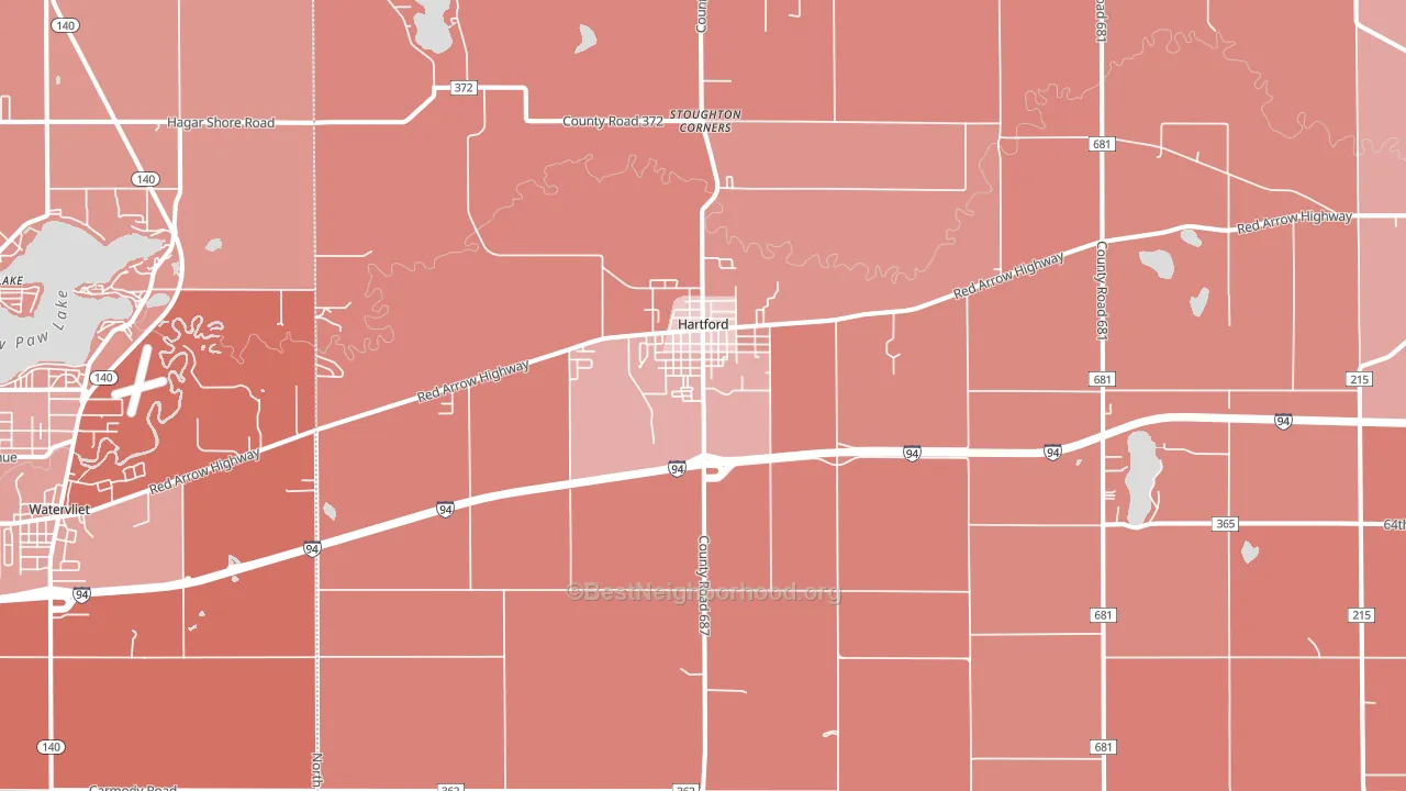 49057, MI block-group political-lean map