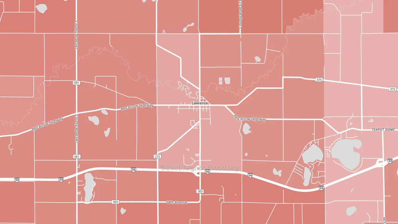 49064, MI block-group political-lean map