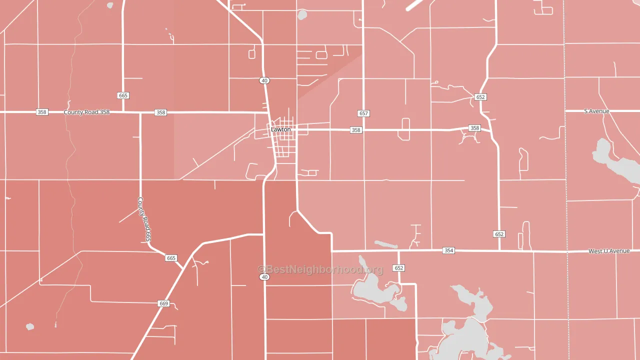 49065, MI block-group political-lean map