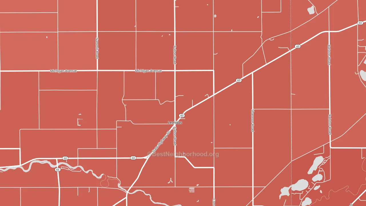 49066, MI block-group political-lean map