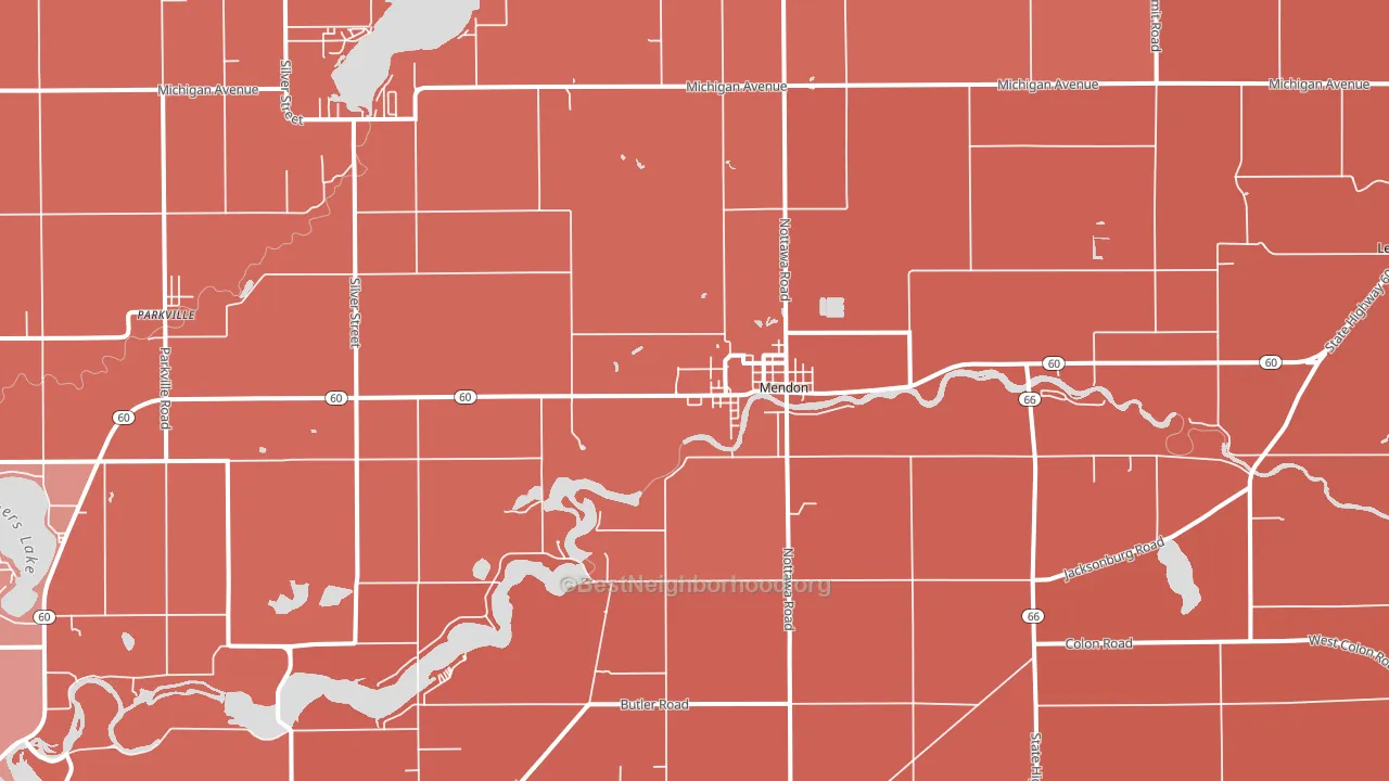 49072, MI block-group political-lean map