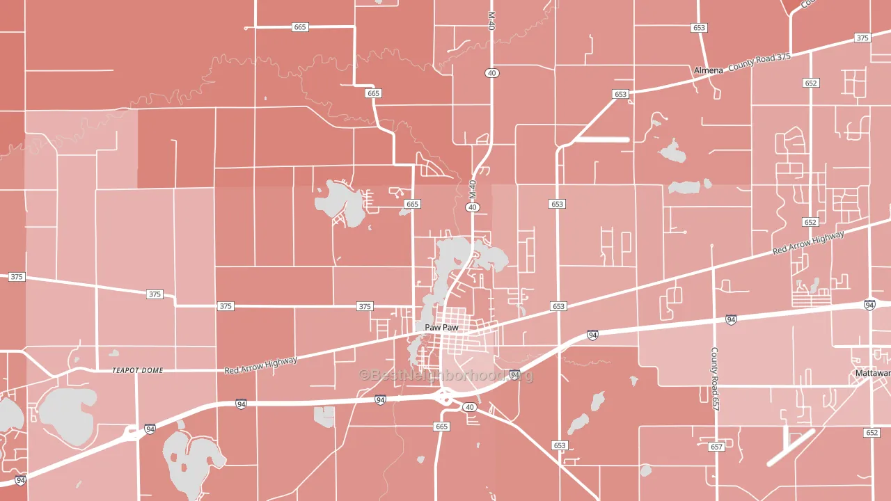 49079, MI block-group political-lean map