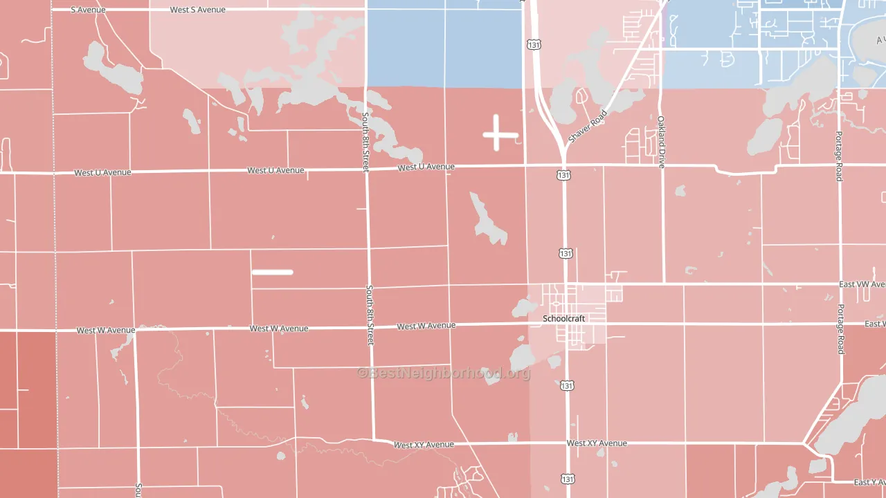 49087, MI block-group political-lean map