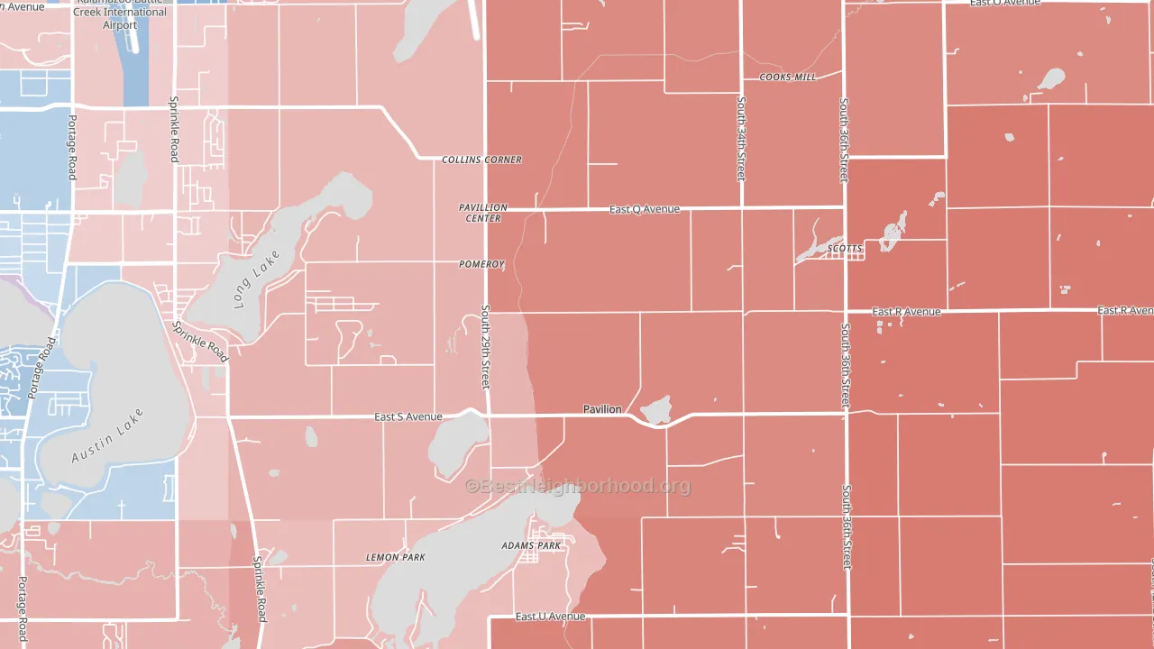49088, MI block-group political-lean map