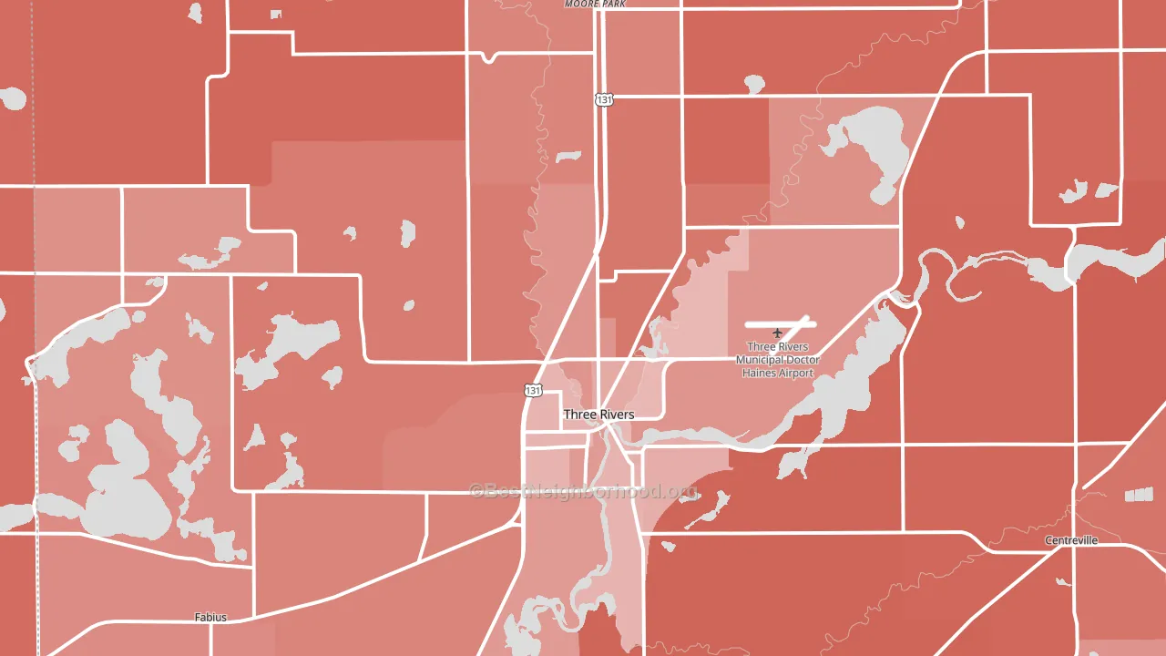 49093, MI block-group political-lean map