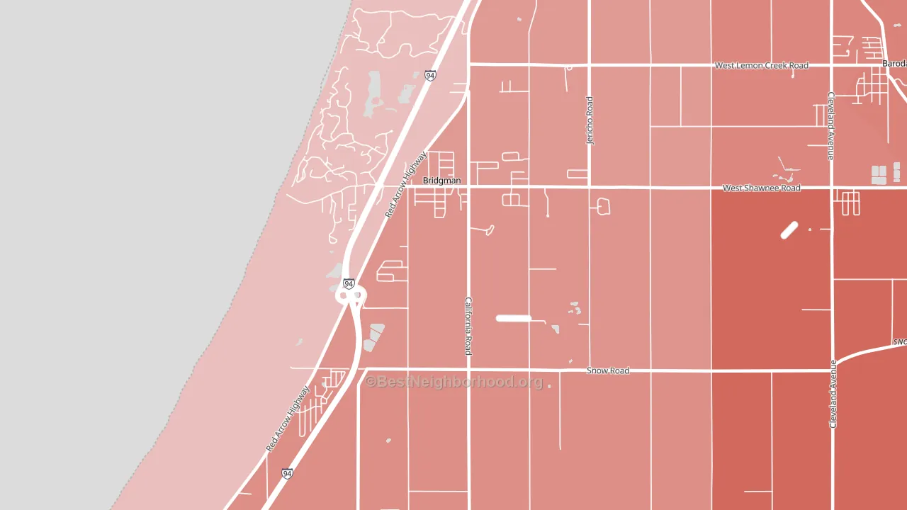 49106, MI block-group political-lean map