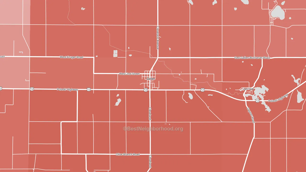 49113, MI block-group political-lean map