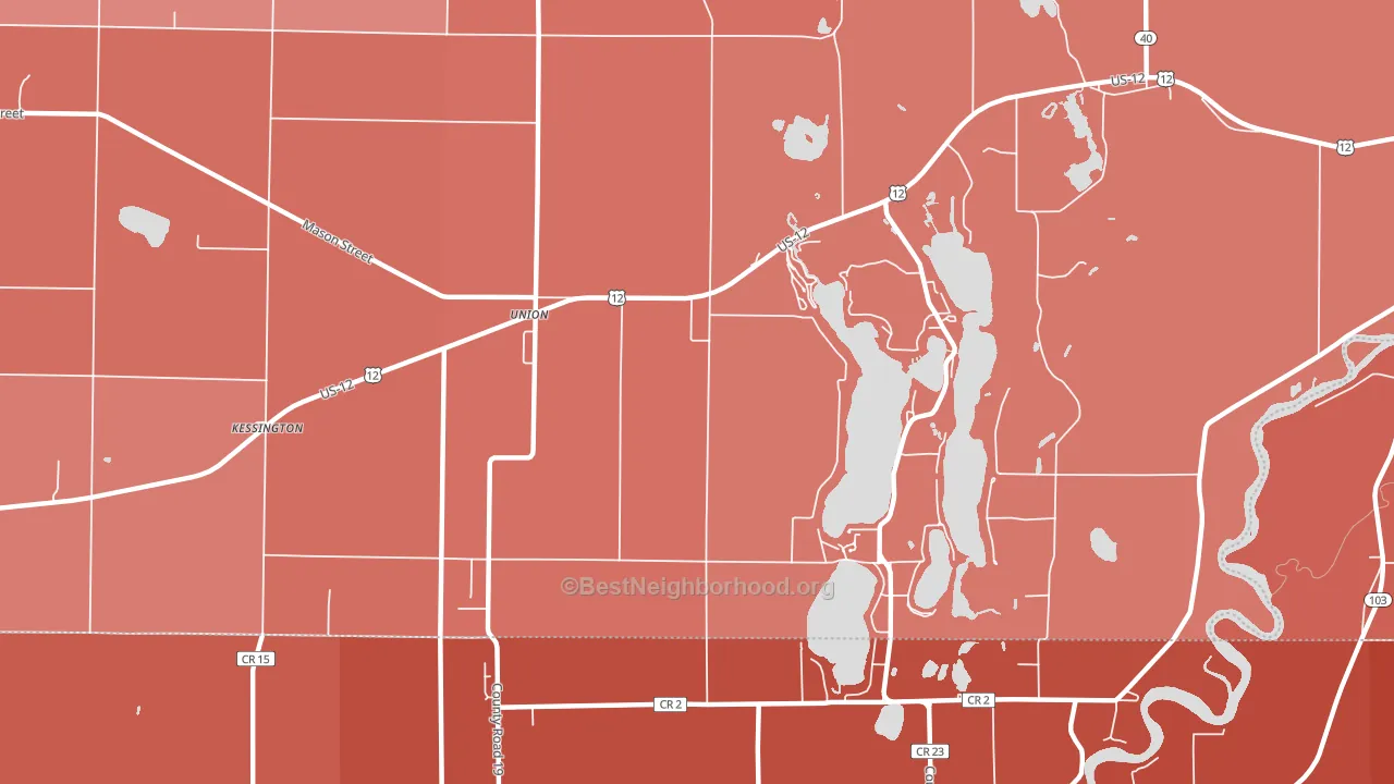 49130, MI block-group political-lean map