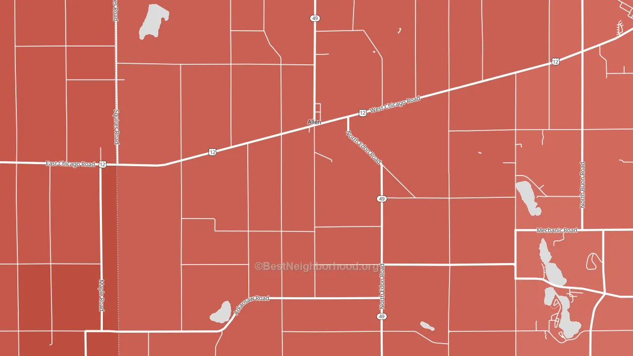 49227, MI block-group political-lean map