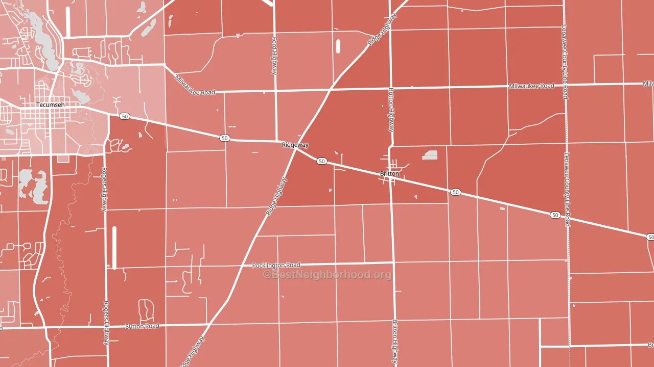 49229, MI block-group political-lean map