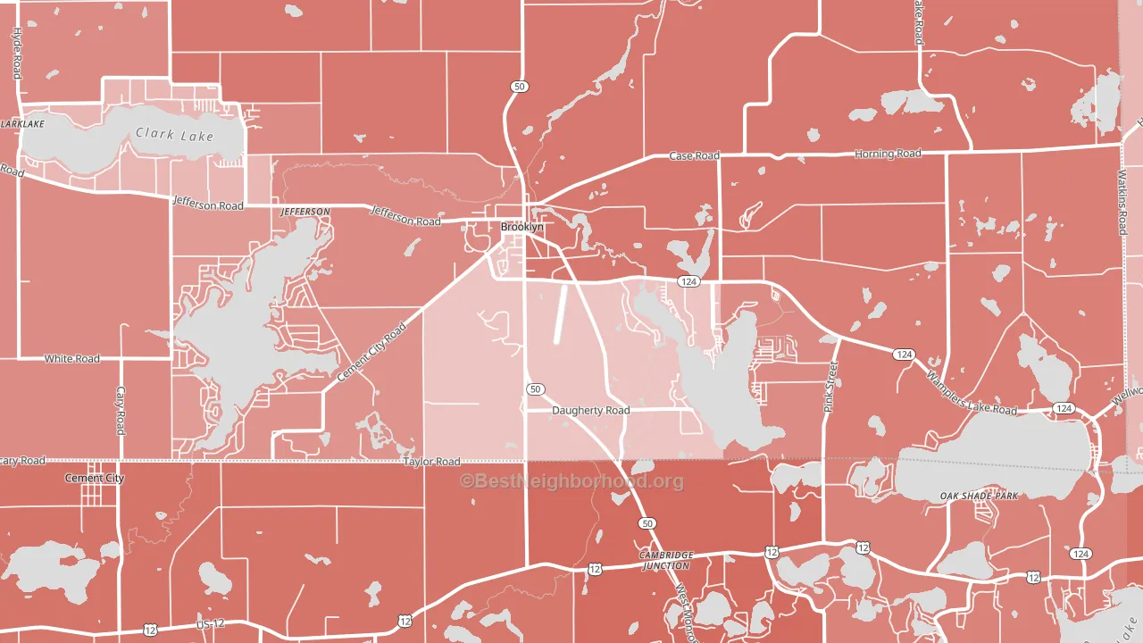 49230, MI block-group political-lean map