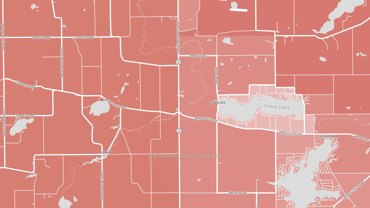 49234, MI block-group political-lean map