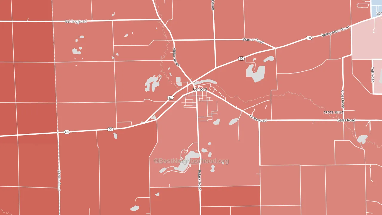 49237, MI block-group political-lean map