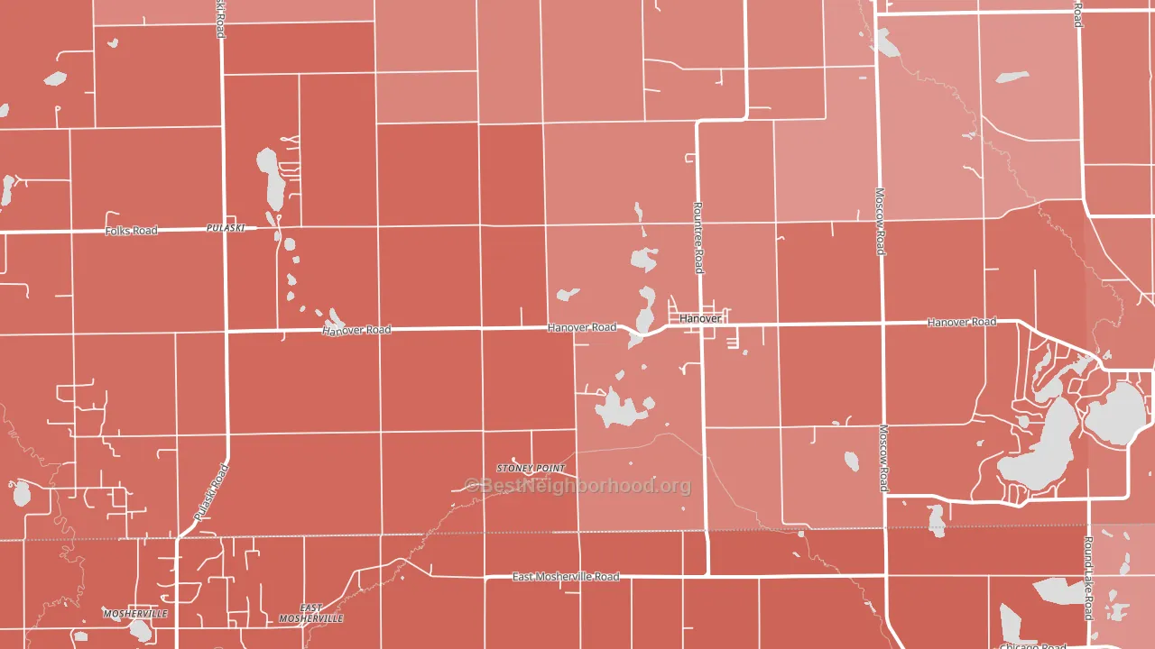 49241, MI block-group political-lean map