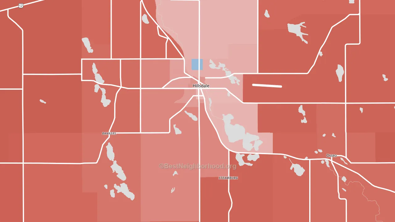 49242, MI block-group political-lean map