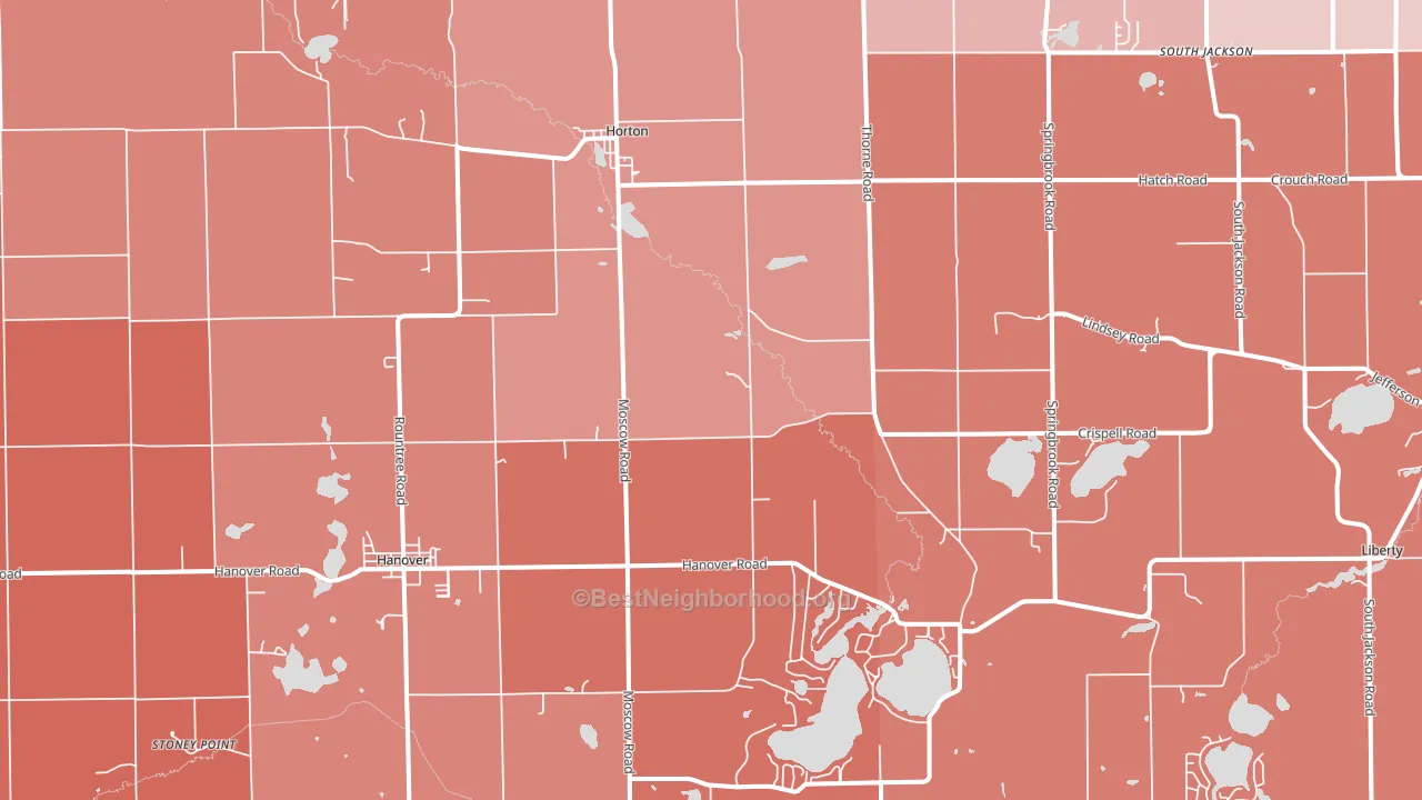 49246, MI block-group political-lean map