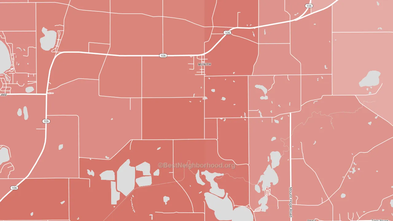 49259, MI block-group political-lean map