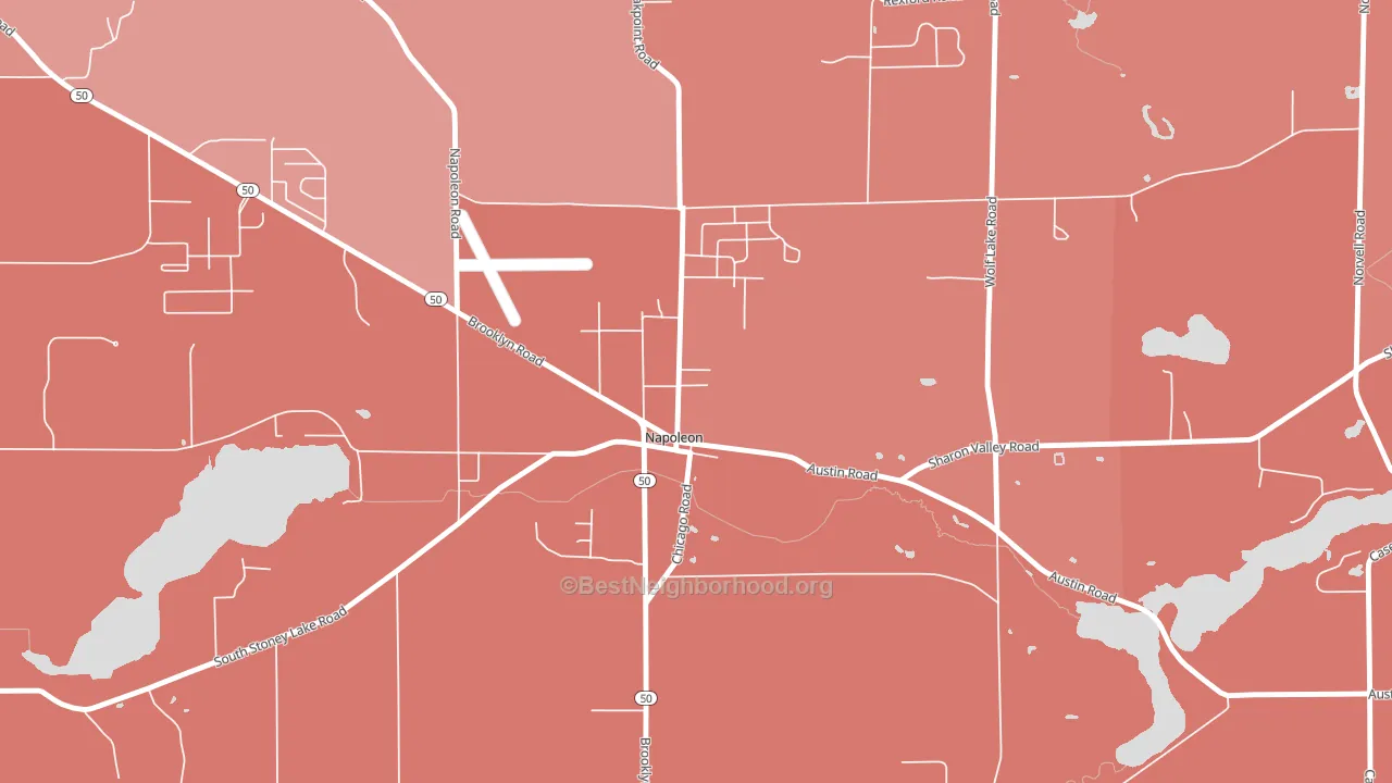 49261, MI block-group political-lean map