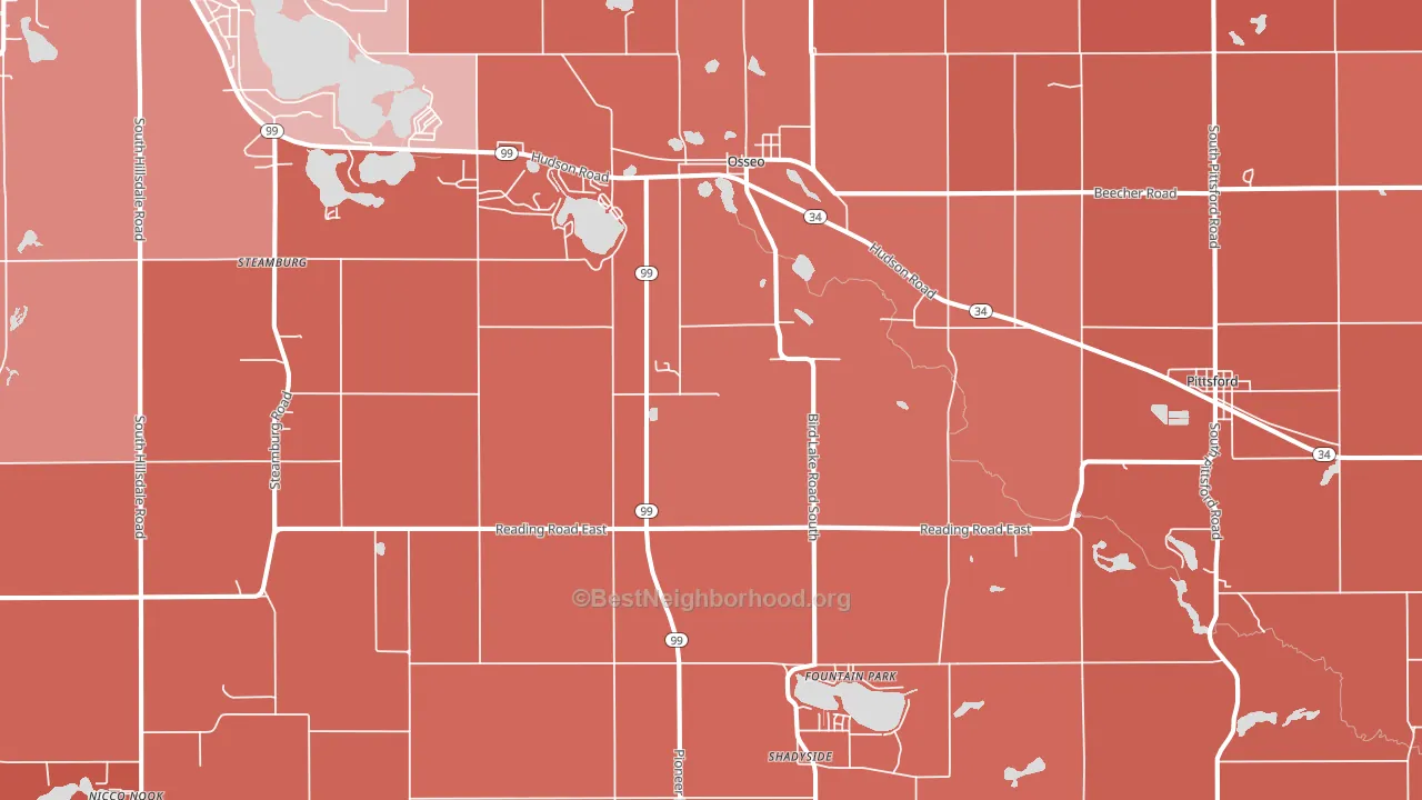 49266, MI block-group political-lean map