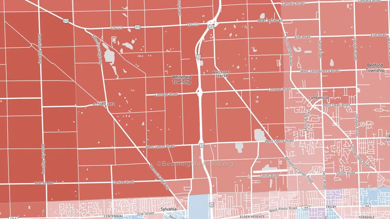 49267, MI block-group political-lean map