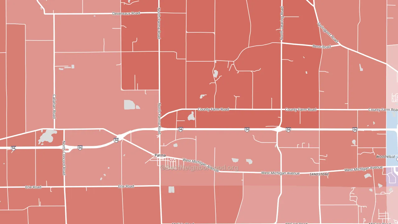 49269, MI block-group political-lean map