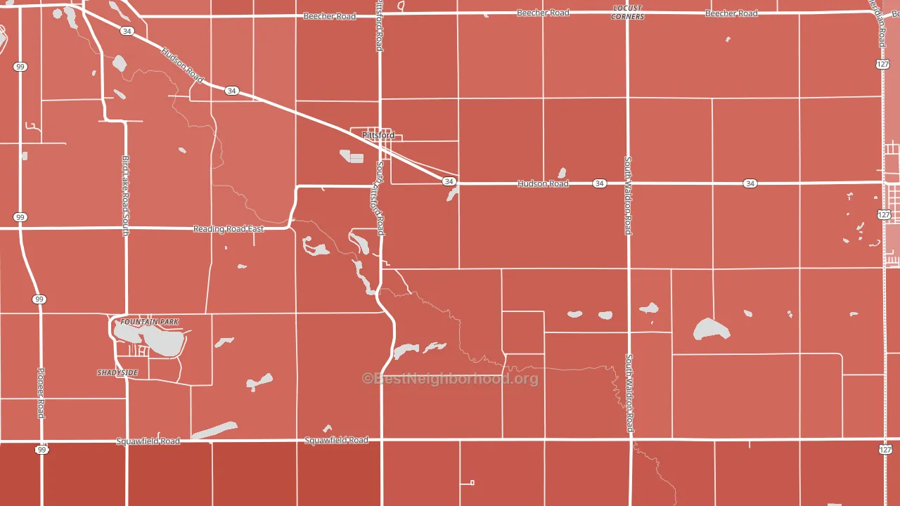49271, MI block-group political-lean map