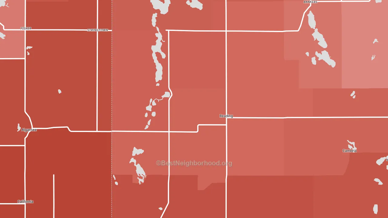 49274, MI block-group political-lean map