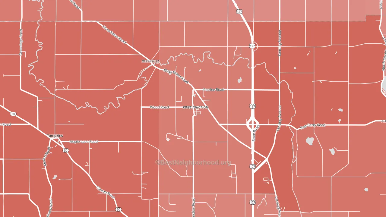 49277, MI block-group political-lean map